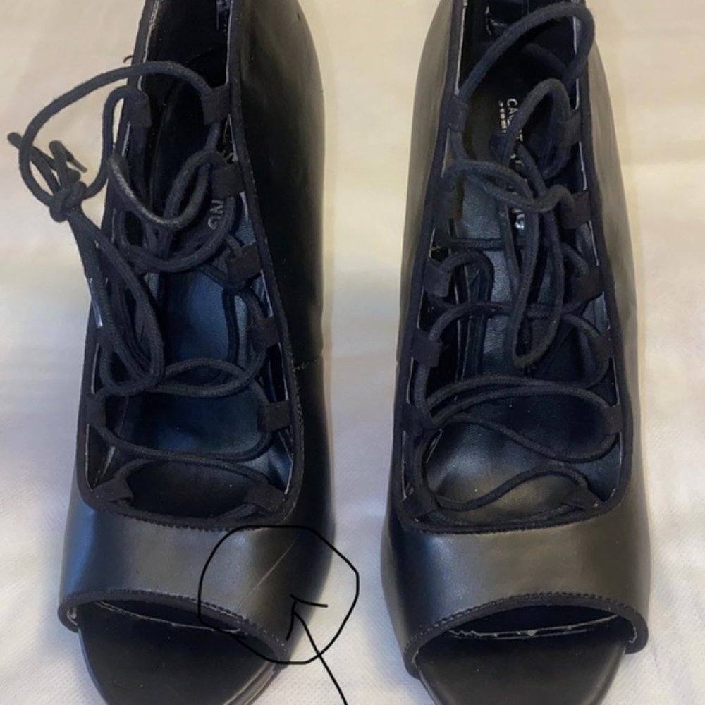 Faux leather black heels ?? for ladies - Picture 2 of 6